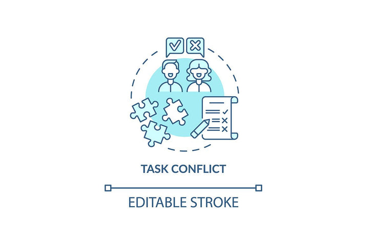 Conflict management concept icons bundle