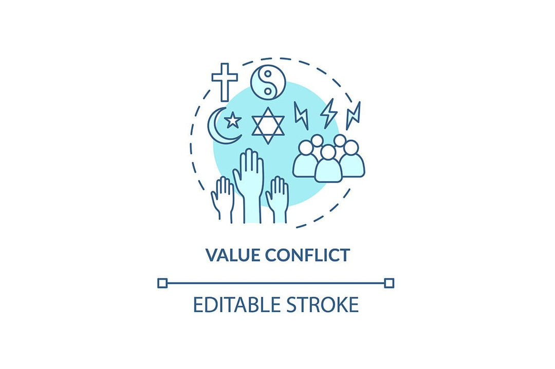 Conflict management concept icons bundle