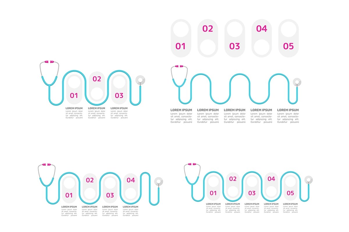Consultation for hospital patient infographic chart design template