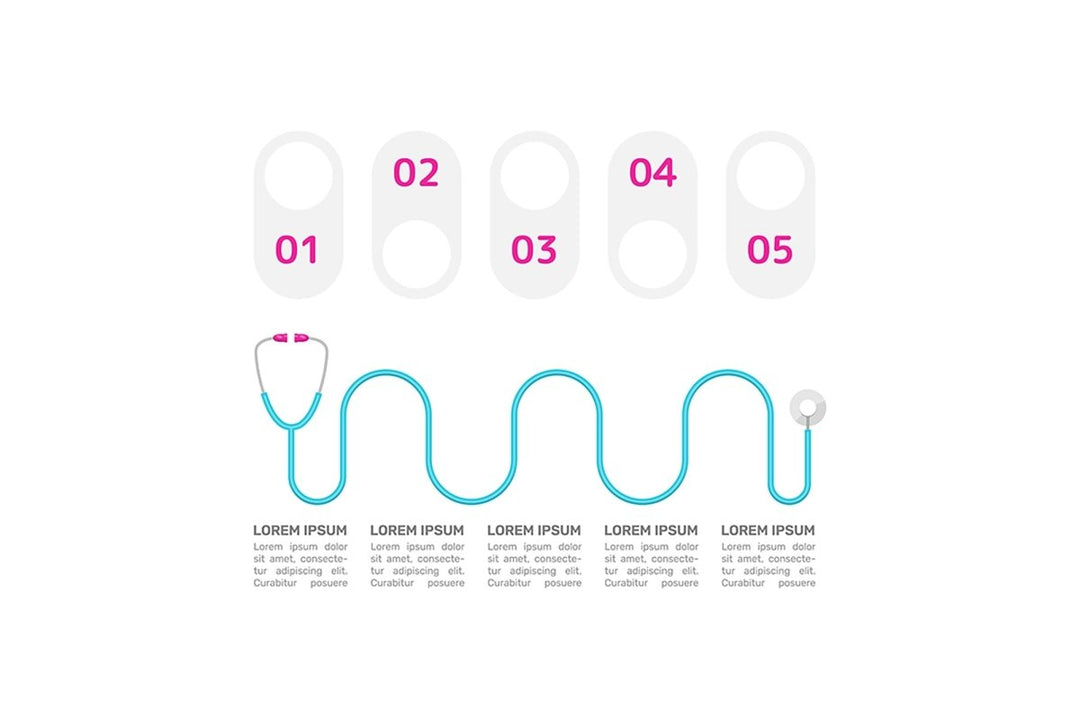Consultation for hospital patient infographic chart design template