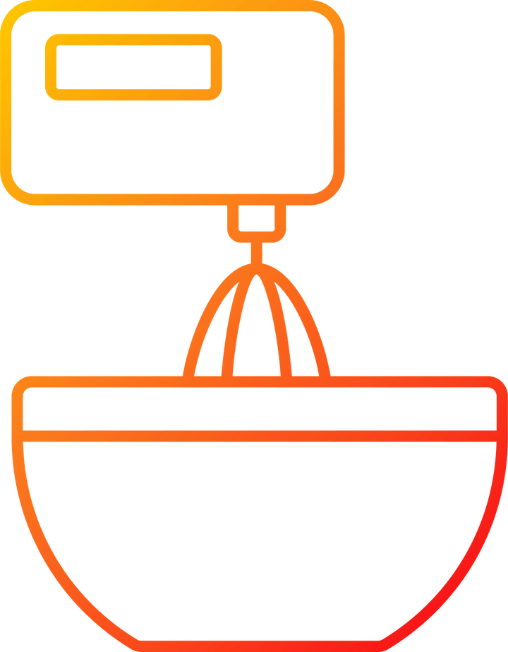 Cooking instruction gradient linear vector icons set