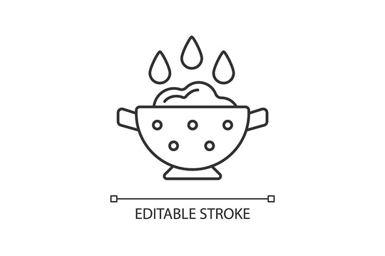 Cooking instruction linear icons set for dark and light mode