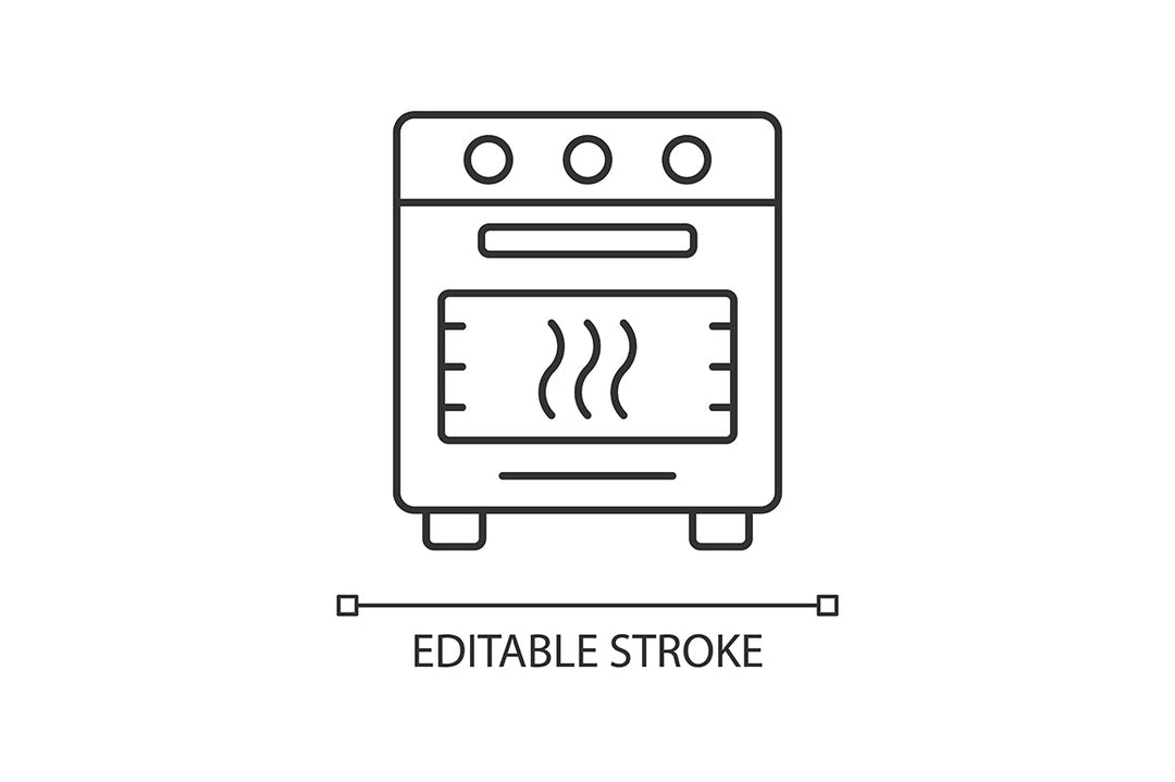Cooking instruction linear icons set for dark and light mode