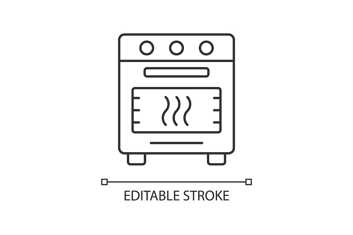 Cooking instruction linear icons set for dark and light mode