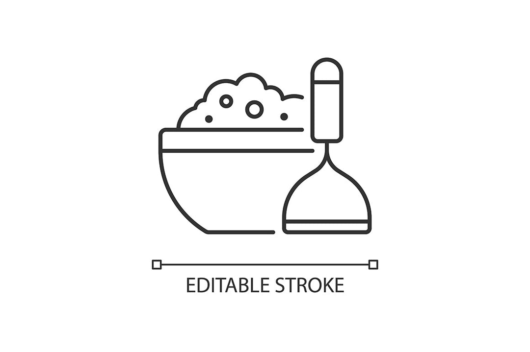 Cooking instruction linear icons set for dark and light mode