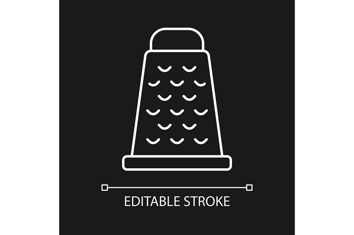 Cooking instruction linear icons set for dark and light mode