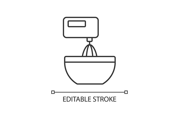Cooking instruction linear icons set for dark and light mode