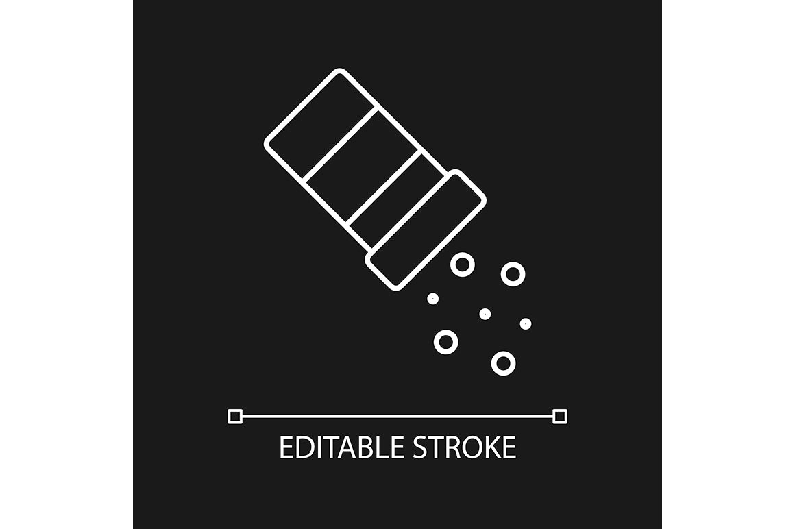 Cooking instruction linear icons set for dark and light mode