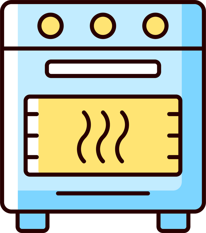 Cooking instruction RGB color icons set