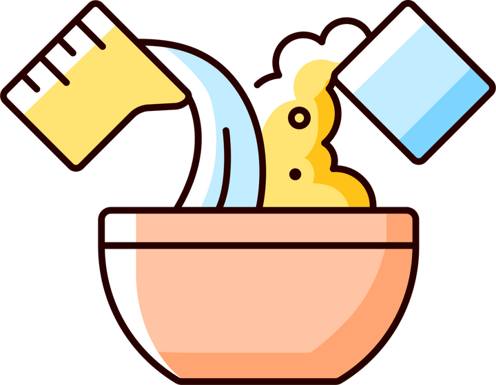 Cooking instruction RGB color icons set