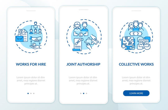 Copyright exclusion onboarding mobile app page screen bundle