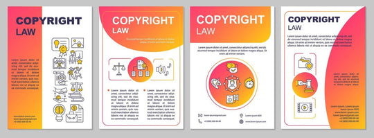 Copyright law brochure template set