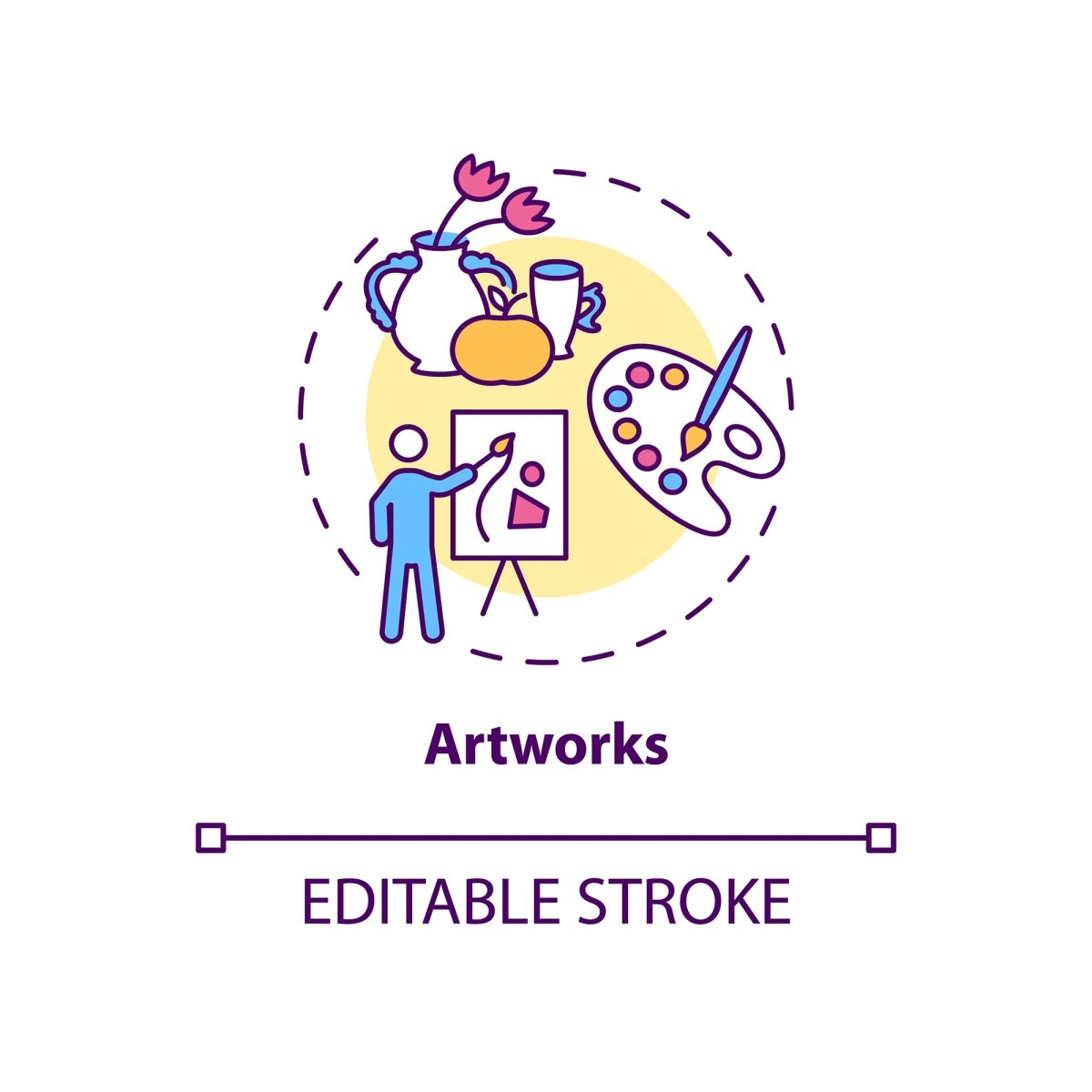 Copyright law concept icons bundle