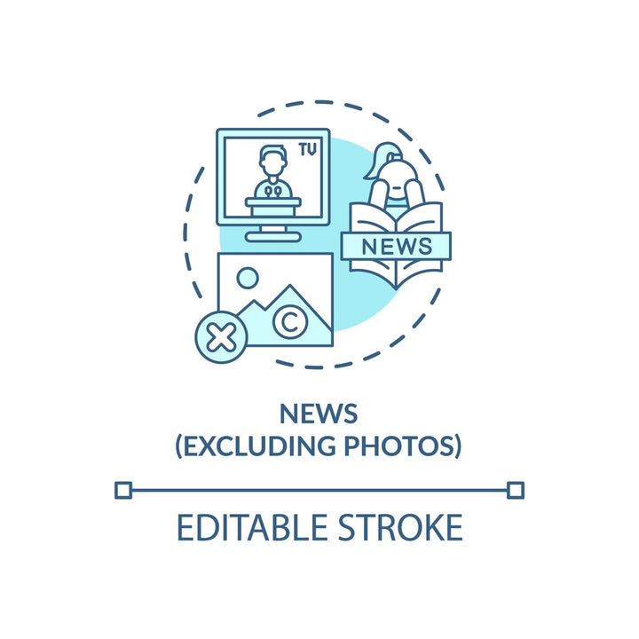 Copyright law concept icons bundle