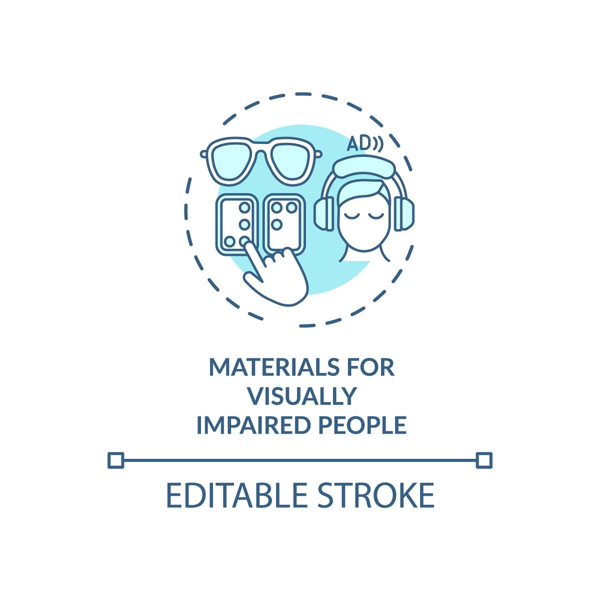 Copyright law concept icons bundle