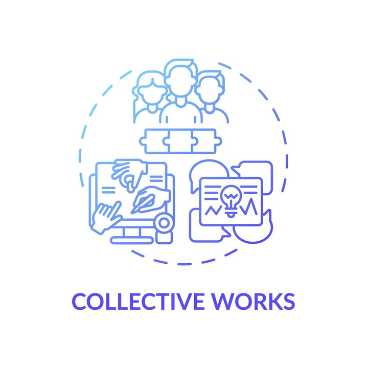 Copyright law concept icons bundle