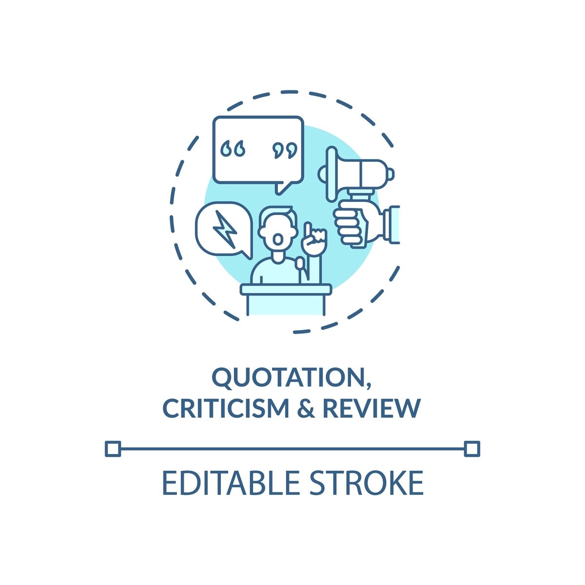 Copyright law concept icons bundle