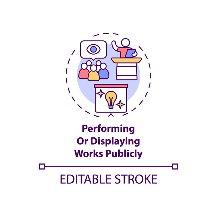 Copyright law concept icons bundle