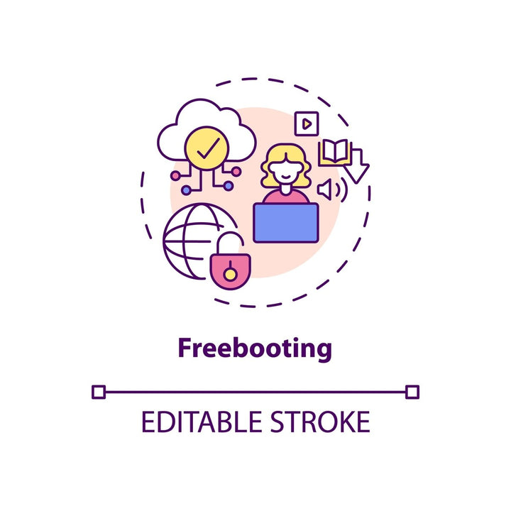 Copyright law concept icons bundle