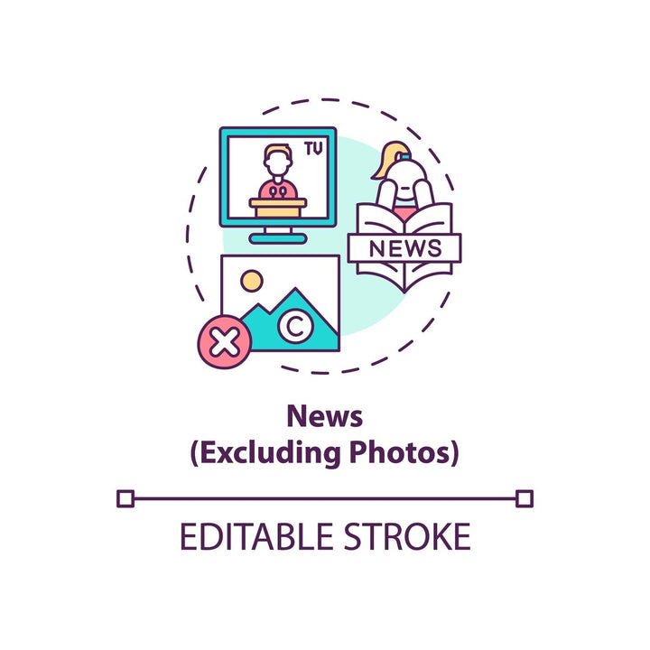 Copyright law concept icons bundle