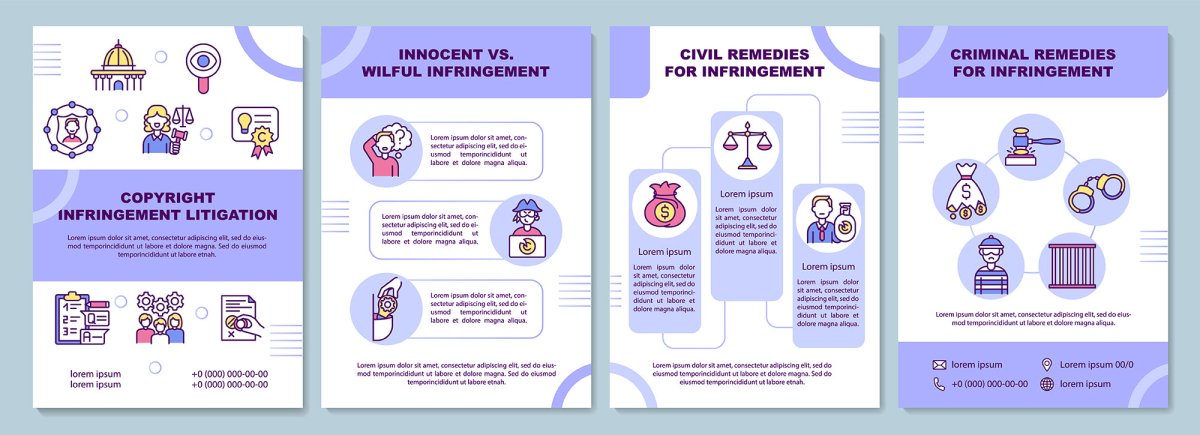 Copyright owners rights brochure template bundle