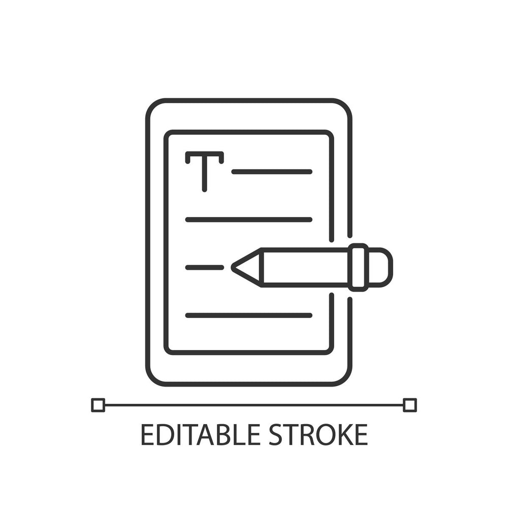 Copywriting linear icons set