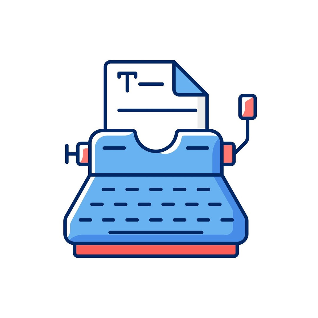 Copywriting RGB color icons set