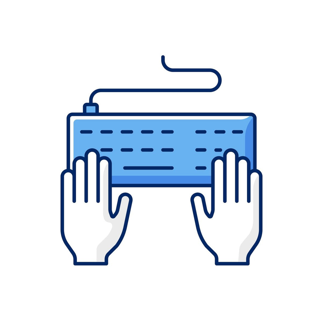 Copywriting RGB color icons set