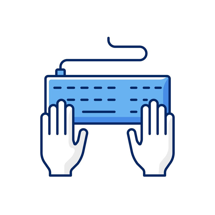 Copywriting RGB color icons set