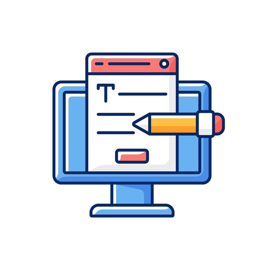 Copywriting RGB color icons set