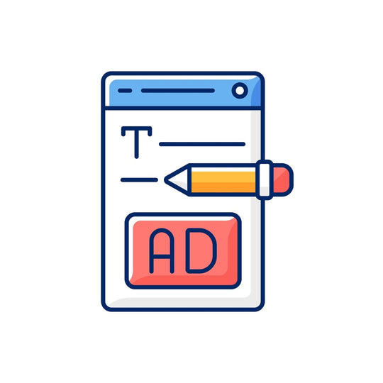 Copywriting RGB color icons set