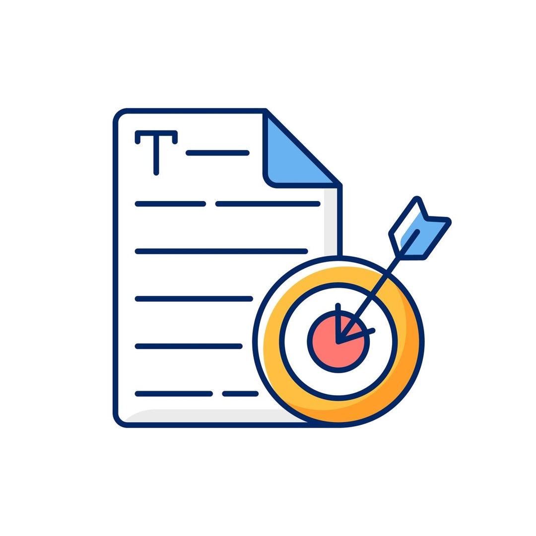 Copywriting RGB color icons set