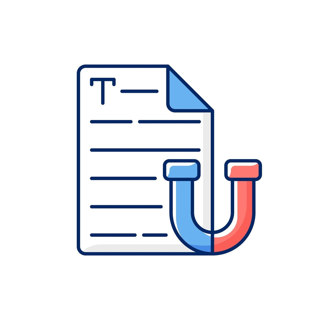 Copywriting RGB color icons set
