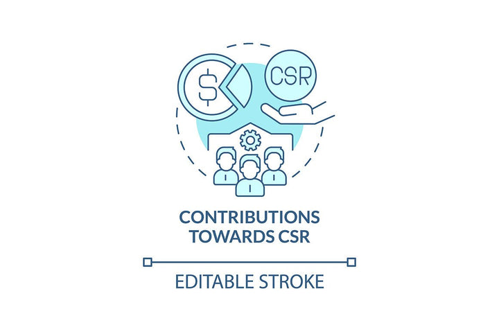 Corporate social responsibility offence concept icons bundle