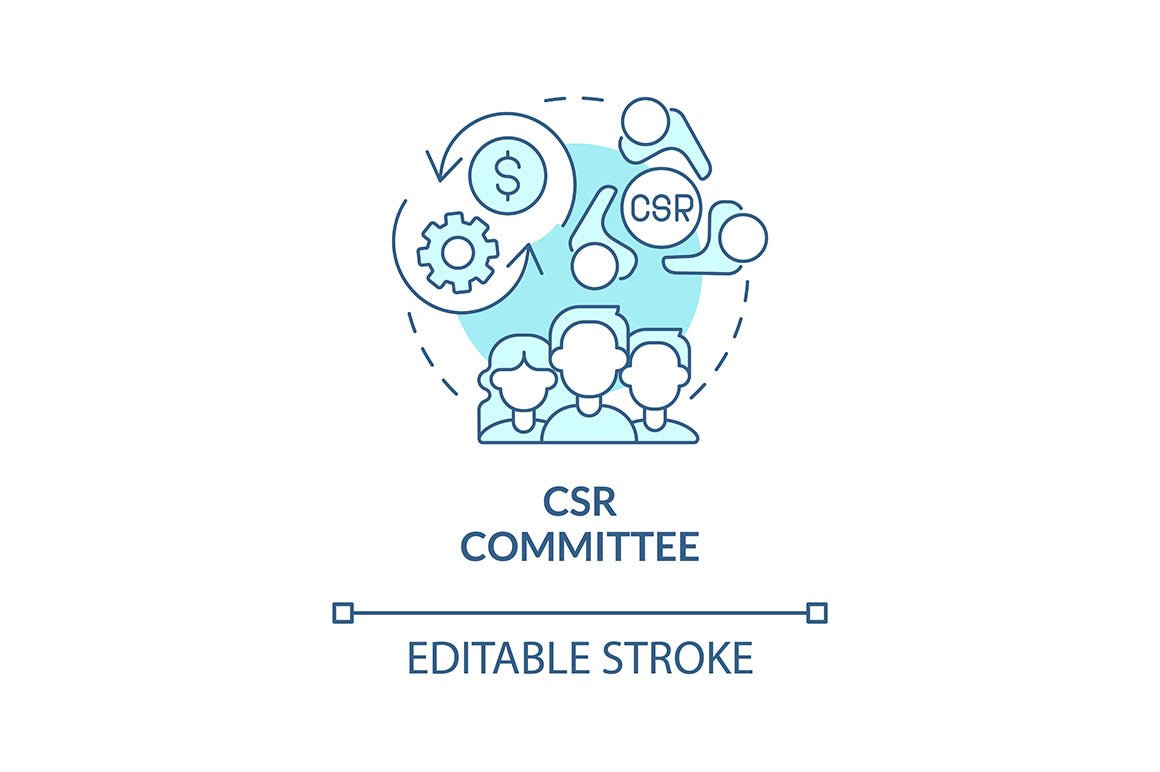 Corporate social responsibility offence concept icons bundle