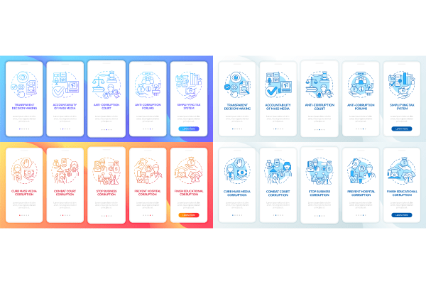 Corruption App Page Screen Bundle