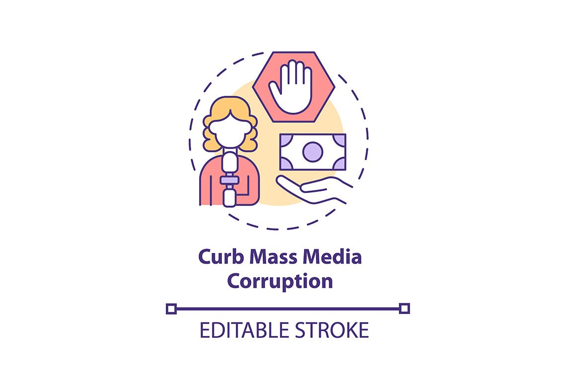 Corruption concept icons bundle