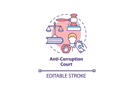 Corruption concept icons bundle