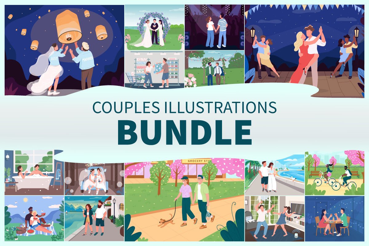 Couples illustrations bundle