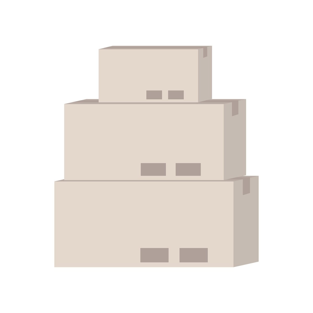 Courier delivery semi flat color vector characters