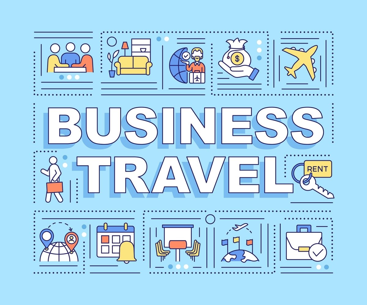 Covid travel word concepts banner set