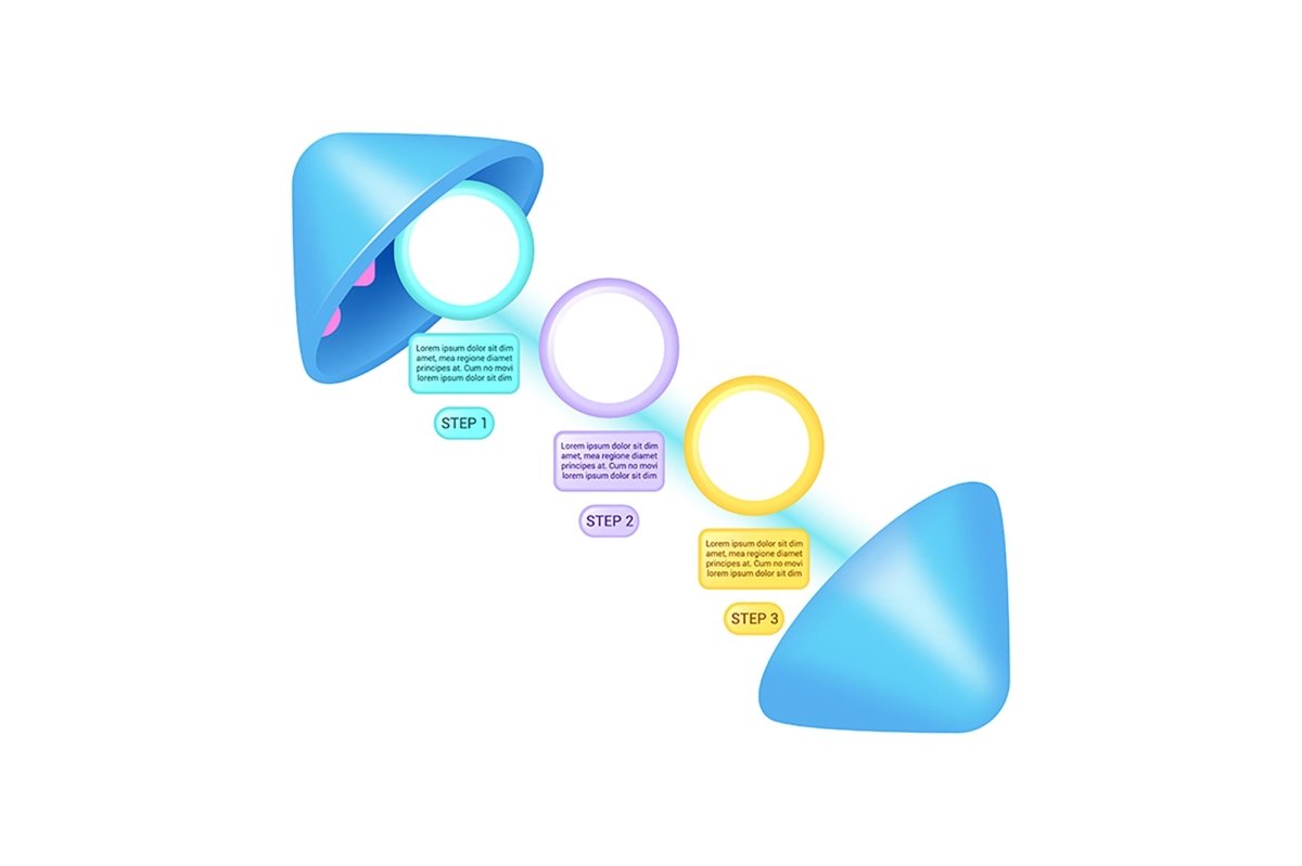 Creative colourful infographic chart design element set