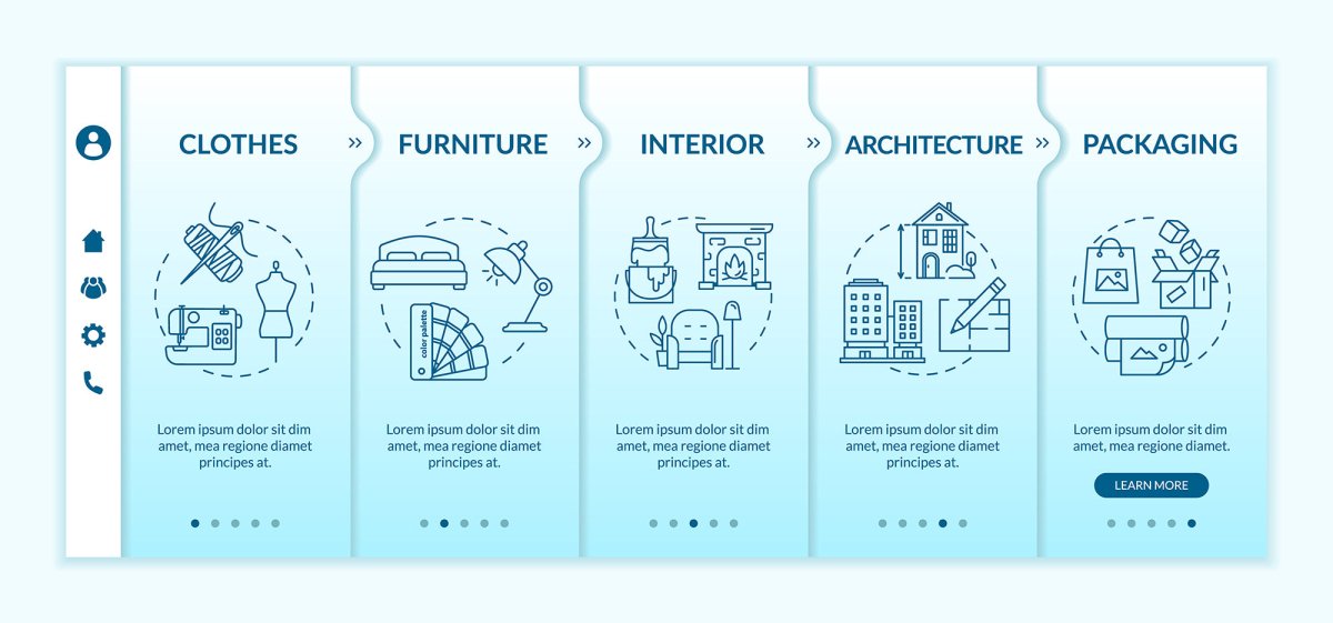 Creative designer onboarding vector template bundle