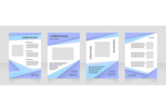 Creative geometric blank brochure layout design