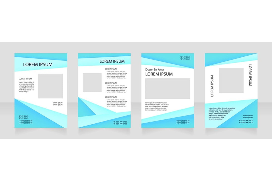 Creative geometric blank brochure layout design
