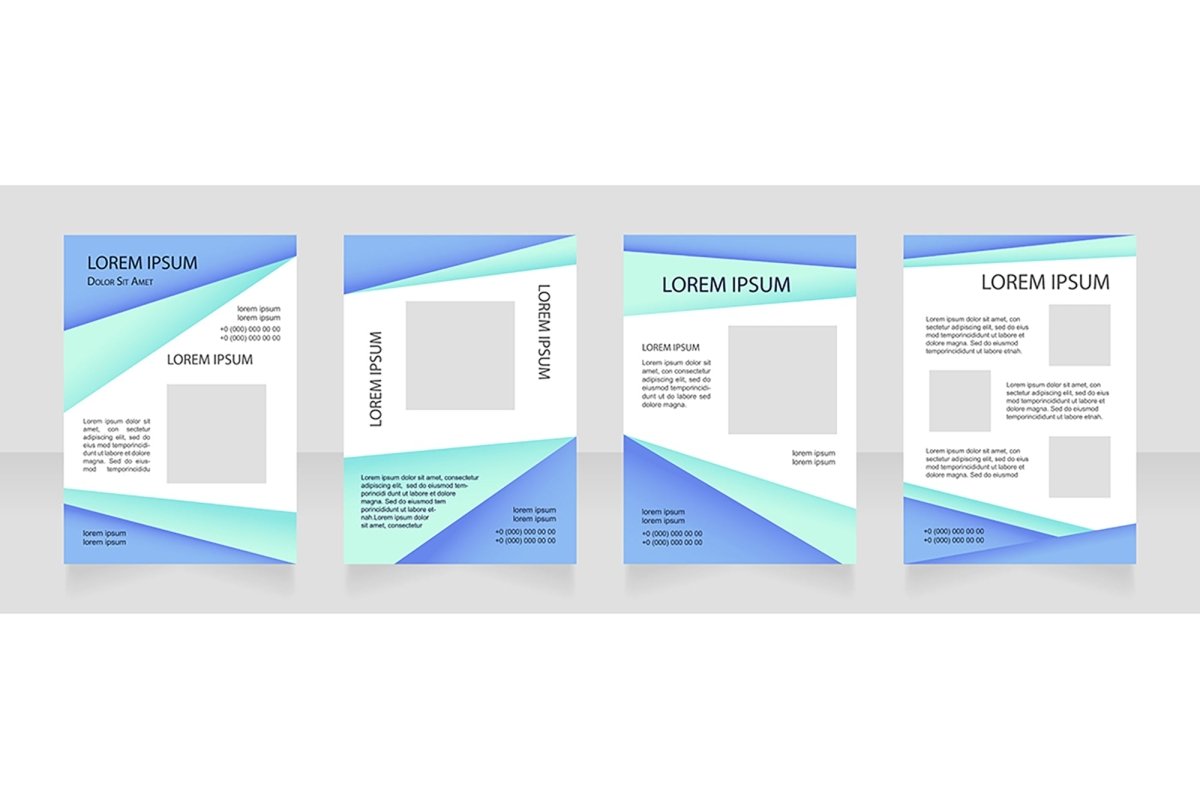 Creative geometric blank brochure layout design