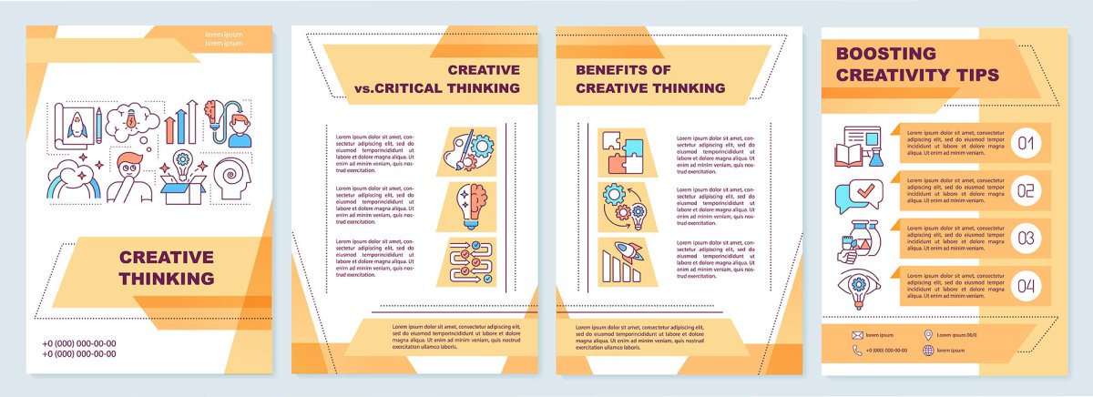 Creative thinking brochure template bundle
