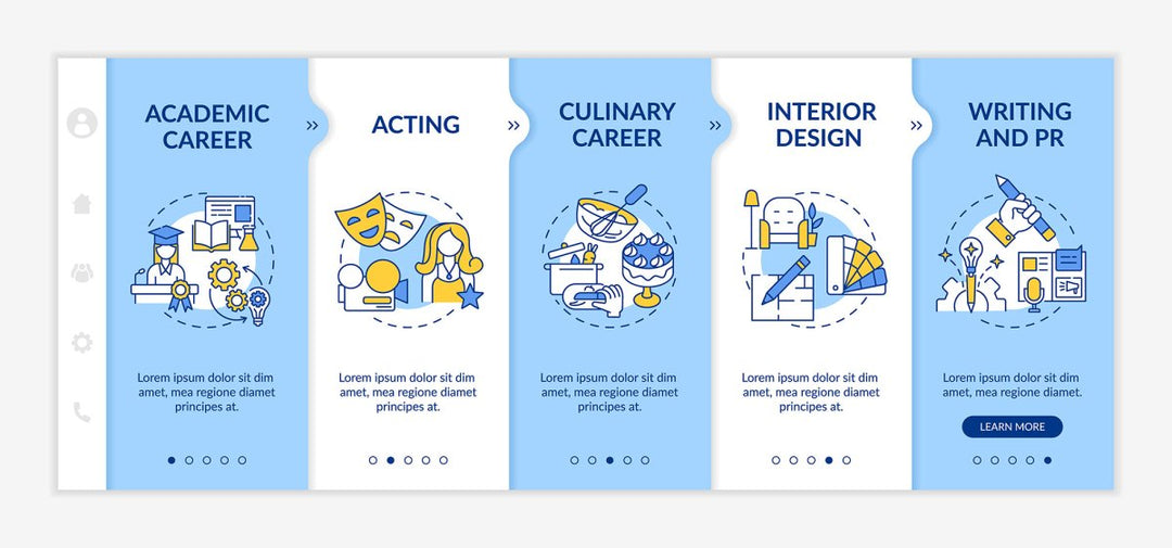 Creative thinking onboarding vector template bundle