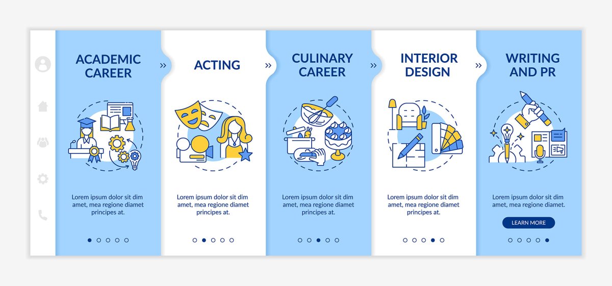 Creative thinking onboarding vector template bundle