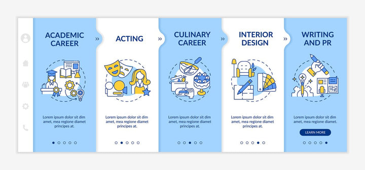 Creative thinking onboarding vector template bundle